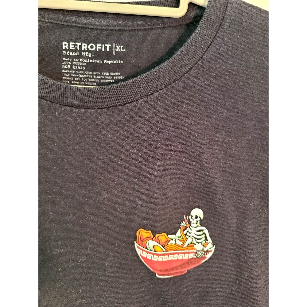 Retrofit Ramen Bowl FRESH Foodie‎ Lover Men's XL T Shirt Fresh to Death - Picture 3 of 6
